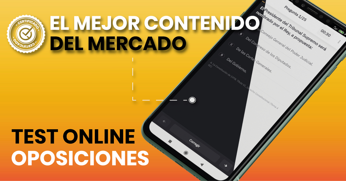 Imagen promocional de OpositaTest sobre calidad de contenidos para oposiciones